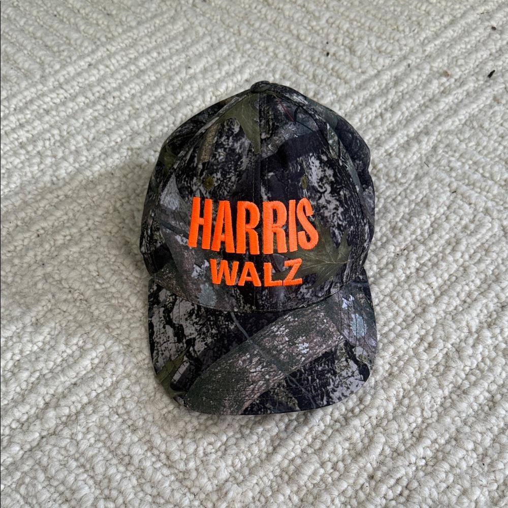 HARI Camouflage Cap with Vibrant Orange Accents